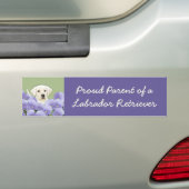 Labrador Retriever Puppy Painting Original Dog Art Bumpersticker (Op auto)