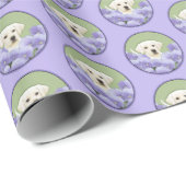 Labrador Retriever Puppy Painting Original Dog Art Cadeaupapier (Rol Hoek)