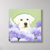 Labrador Retriever Puppy Painting Original Dog Art Canvas Afdruk (Voorkant)
