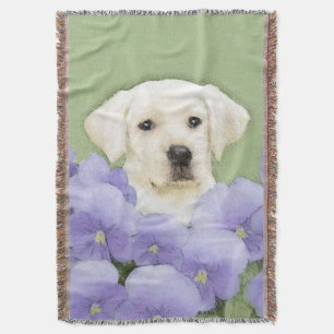 Labrador Retriever Puppy Painting Original Dog Art Deken