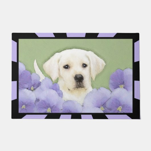 Labrador Retriever Puppy Painting Original Dog Art Deurmat (Voorkant)