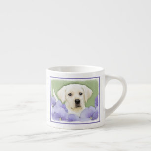 Labrador Retriever Puppy Painting Original Dog Art Espresso Kop