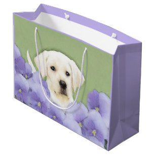 Labrador Retriever Puppy Painting Original Dog Art Groot Cadeauzakje