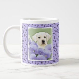 Labrador Retriever Puppy Painting Original Dog Art Grote Koffiekop