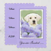 Labrador Retriever Puppy Painting Original Dog Art Kaart (Voorkant / Achterkant)