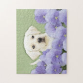 Labrador Retriever Puppy Painting Original Dog Art Legpuzzel (Verticaal)