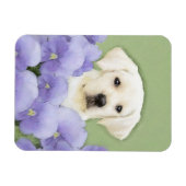 Labrador Retriever Puppy Painting Original Dog Art Magneet (Horizontaal)