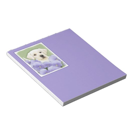 Labrador Retriever Puppy Painting Original Dog Art Notitieblok (Schuin)