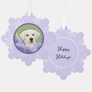 Labrador Retriever Puppy Painting Original Dog Art Ornament Kaart