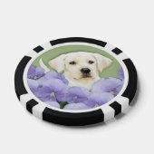 Labrador Retriever Puppy Painting Original Dog Art Poker Chips (Enkel)