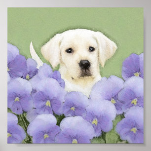 Labrador Retriever Puppy Painting Original Dog Art Poster