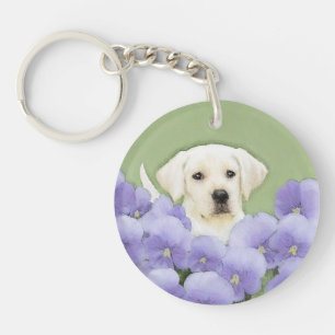 Labrador Retriever Puppy Painting Original Dog Art Sleutelhanger