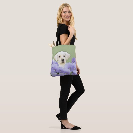 Labrador Retriever Puppy Painting Original Dog Art Tote Bag (Op model)