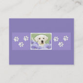 Labrador Retriever Puppy Painting Original Dog Art Visitekaartje (Achterkant)