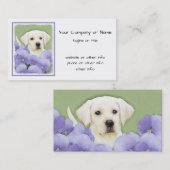 Labrador Retriever Puppy Painting Original Dog Art Visitekaartje (Voorkant / Achterkant)