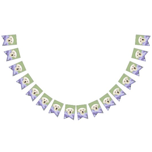 Labrador Retriever Puppy Painting Original Dog Art Vlaggetjes (Alle)