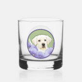 Labrador Retriever Puppy Painting Original Dog Art Whisky Glas (Voorkant)