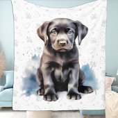 Labrador Retriever Puppy Paw Prints Hondenliefhebb Fleece Deken