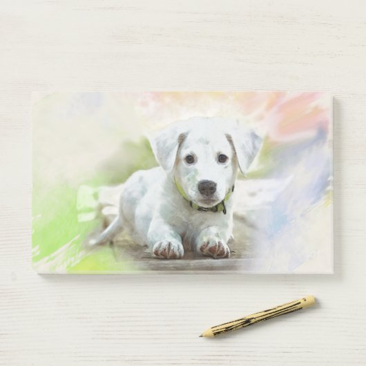 Labrador Retriever Puppy Post-it® Notes (Op bureau)