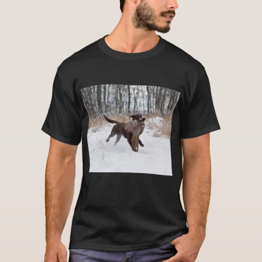 Labrador Retriever Puppy Retriving A fazant T-shirt (Voorkant)