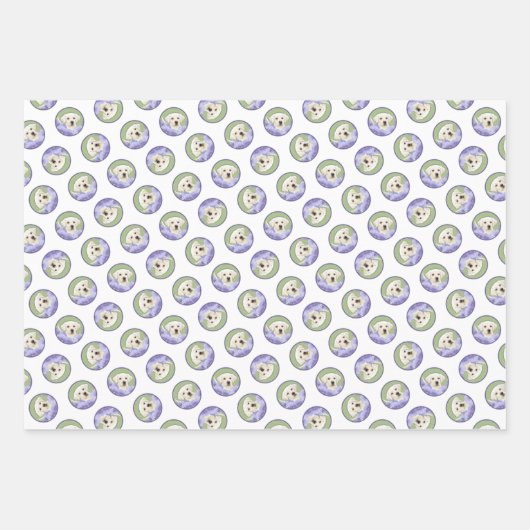 Labrador Retriever Puppy Schilderij Gele Hond Art Inpakpapier Vel (Voorkant 2)