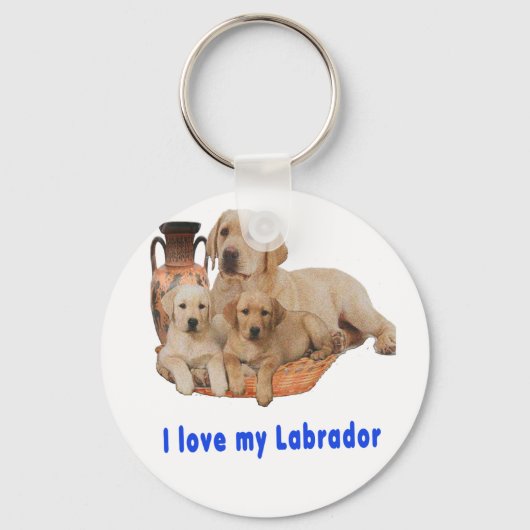 Labrador Retriever puppy Sleutelhanger (Voorkant)