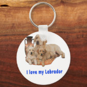 Labrador Retriever puppy Sleutelhanger (Voorkant)
