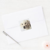 Labrador Retriever Puppy Vierkante Sticker (Envelop)
