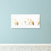 Labrador Retriever Puppy Walking 2 Canvas Afdruk (Insitu (Houten vloer))