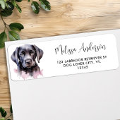Labrador Retriever Puppy Waterverf Retouradres Etiket