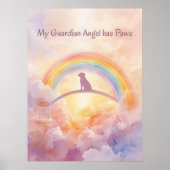 Labrador Retriever Rainbow Bridge Memorial Art Poster (Voorkant)