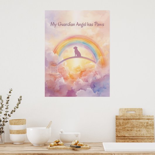 Labrador Retriever Rainbow Bridge Memorial Art Poster (Keuken)