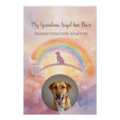 Labrador Retriever Rainbow Bridge Memorial Poster (Voorkant)