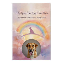 Labrador Retriever Rainbow Bridge Memorial Poster