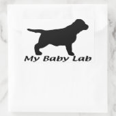 Labrador Retriever Rechthoekige Sticker (Tas)