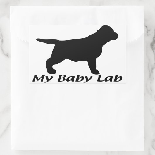 Labrador Retriever Rechthoekige Sticker (Tas)