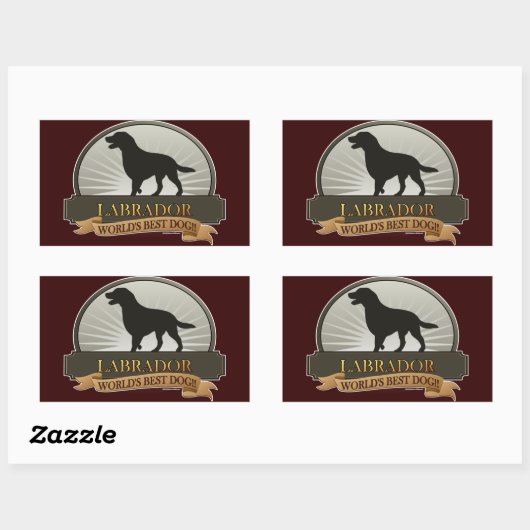 Labrador Retriever Rechthoekige Sticker (Vel)
