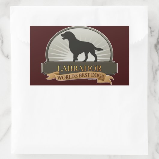 Labrador Retriever Rechthoekige Sticker (Tas)