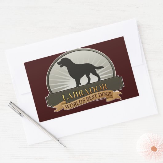 Labrador Retriever Rechthoekige Sticker (Envelop)