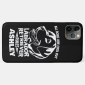 Labrador Retriever Regels en Cool Funny Dog Lover Case-Mate iPhone Case (Achterkant (horizontaal))
