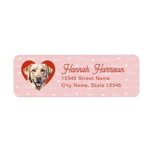 Labrador Retriever Retouradreslabels Etiket (Voorkant)