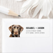 Labrador Retriever Retouradreslabels Etiket (Insitu)