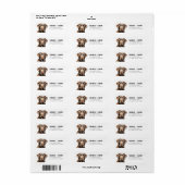 Labrador Retriever Retouradreslabels Etiket (Full Sheet)