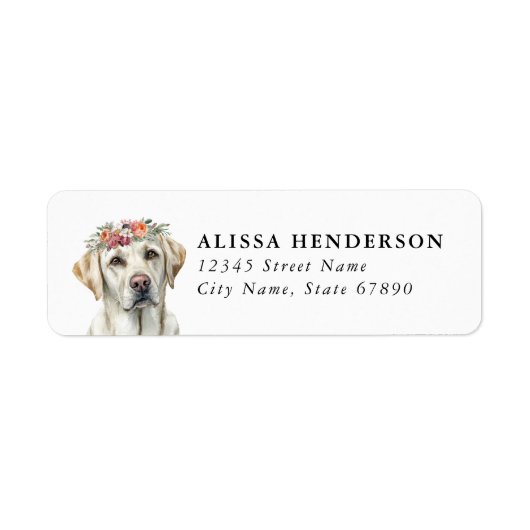 Labrador Retriever Retouradreslabels Etiket (Voorkant)