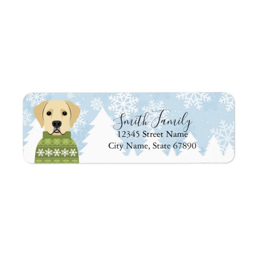 Labrador Retriever retouradreslabels Etiket (Voorkant)