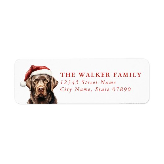 Labrador Retriever Retouradreslabels Etiket (Voorkant)