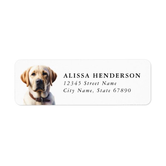 Labrador Retriever Retouradreslabels Etiket (Voorkant)