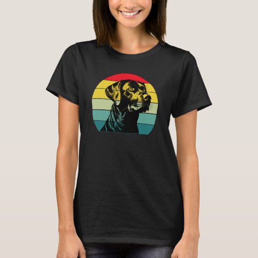 Labrador Retriever Retro Grafische T-shirt (Voorkant)