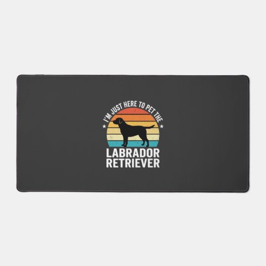 Labrador Retriever Retro Hond Aaien Bureaumat (Voorkant)