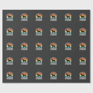 Labrador Retriever Retro Hond Aaien Cadeaupapier